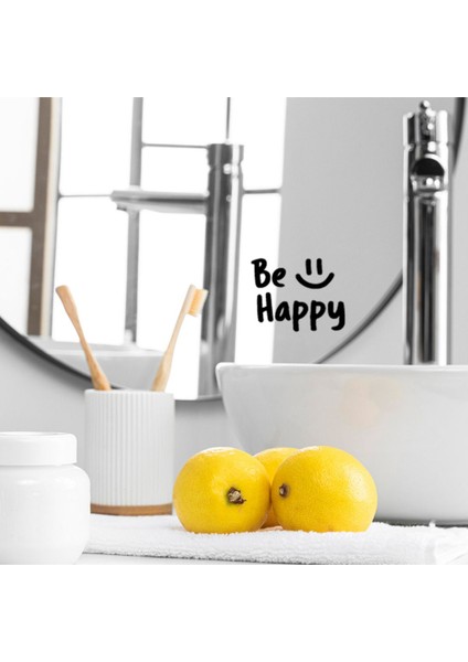 Hediyene Bak Be Happy | You're Beautiful | You Look Great | Dekoratif Duvar Ayna Cam Dekor Yazı Sticker 3'lü