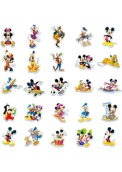 Mavi Mickey Mouse Miki Fare Laptop Notebook Tablet Sticker Seti