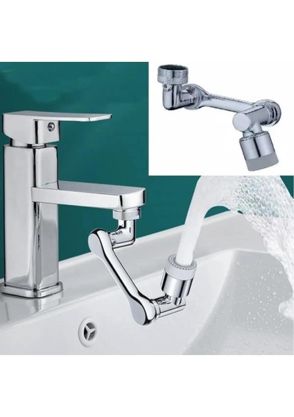 Yeni Nesil 1080 Derece Dönebilen Çift Fonksiyon Mutfak Musluk Başlığı Banyo Musluk Ucu Musluk Baş Uç