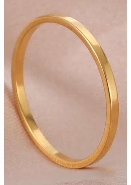 2mm Ince Parlak Düz Model Erkek Kadın Çelik Alyans Yüzük CL41 fiyatları