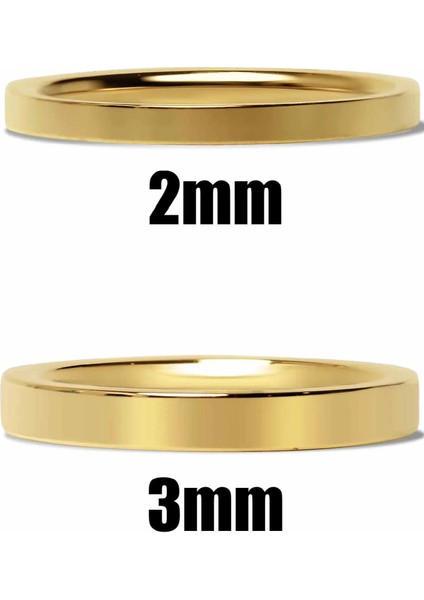 2mm Ince Parlak Düz Model Erkek Kadın Çelik Alyans Yüzük CL41 modelleri