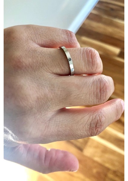 2mm Ince Parlak Düz Model Erkek Kadın Çelik Alyans Yüzük CL41 fiyatları
