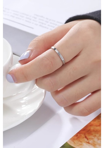 2mm Ince Parlak Düz Model Erkek Kadın Çelik Alyans Yüzük CL41 fırsatları