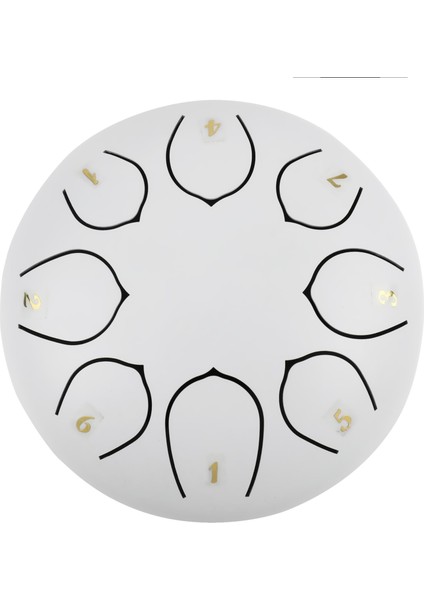 JTN-68 6 Inç 8 Ses Ton Çelik Handpan Tongue Drum Davulu - Beyaz fiyatları