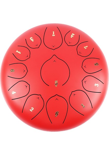 JTN-1213 12 Inç 13 Ses Ton Çelik Handpan Tongue Drum Davulu - Kırmızı fiyatları