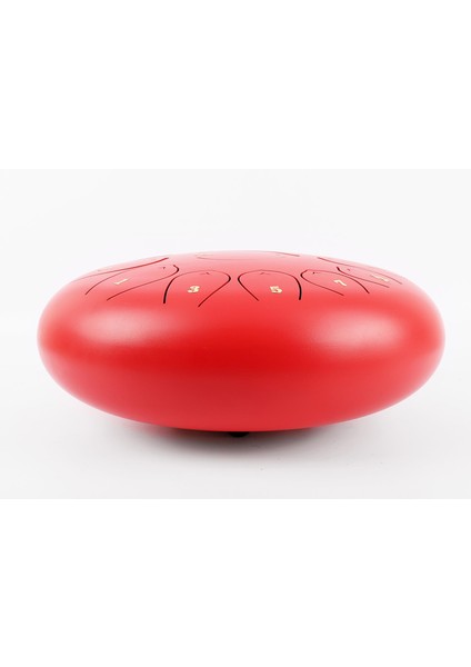 JTN-1213 12 Inç 13 Ses Ton Çelik Handpan Tongue Drum Davulu - Kırmızı modelleri