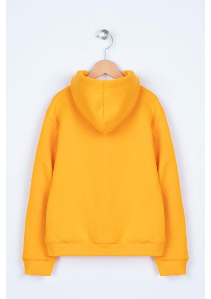 Kapüşonlu Uzun Kol Ceplı Hardal Renk Erkek Çocuk Sweatshırt fiyatları
