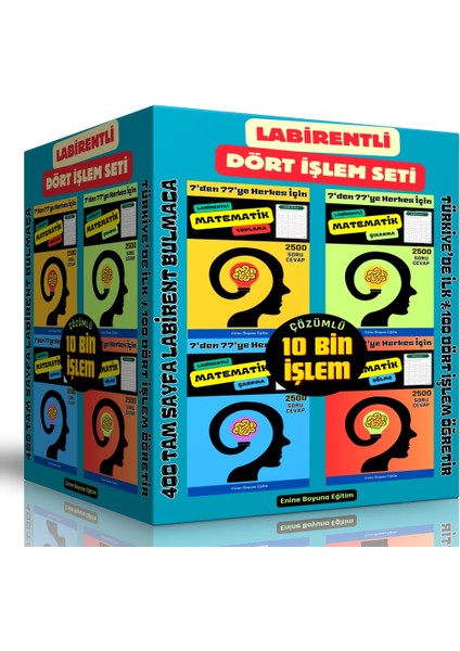 Labirentli Matematik Dört İşlem Seti 4 Kitap