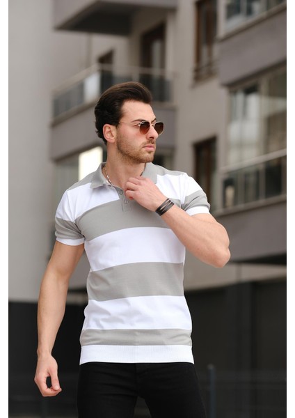 Ht 340016 Çift Renk Polo Yaka Erkek Triko Tshirt fiyatları