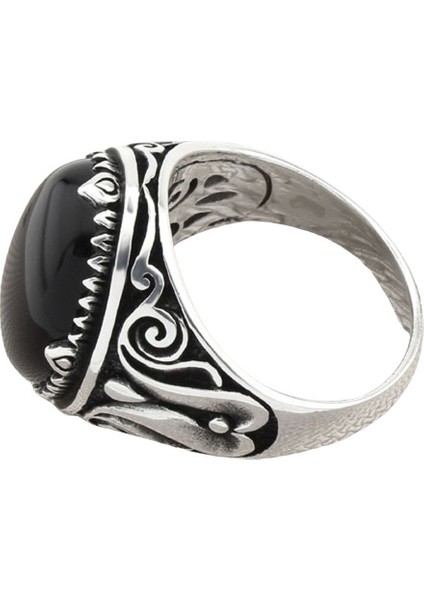 Erkek Yüzük Gümüş 925 Ayar Oniks Taşlı fiyatları