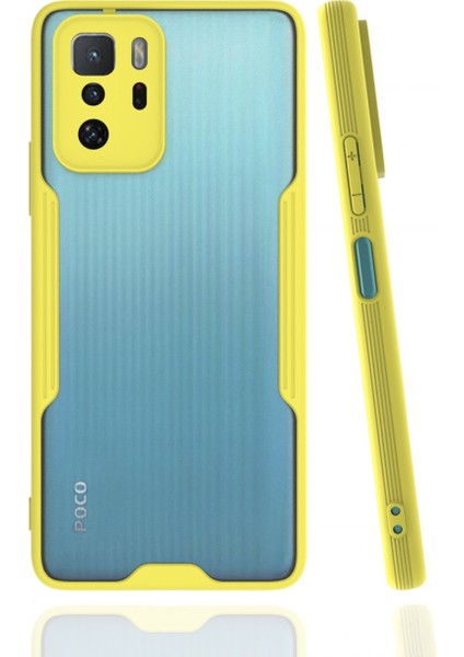 Xiaomi Poco X3 Gt Kılıf Platin Silikon - Sarı