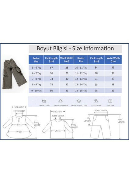 Kuşgözü Detaylı Kargo Cepli Kanvas Kız Çocuk Pantolon indirimleri