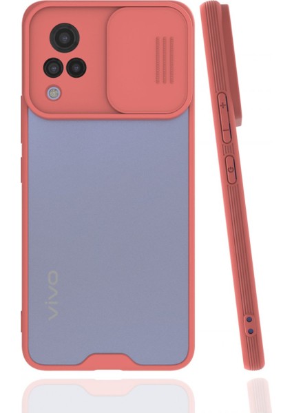 Vivo V21 Kılıf Platin Kamera Koruma Silikon - Pembe