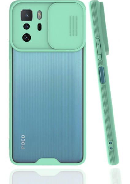 Xiaomi Poco X3 Gt Kılıf Platin Kamera Koruma Silikon - Açık Yeşil