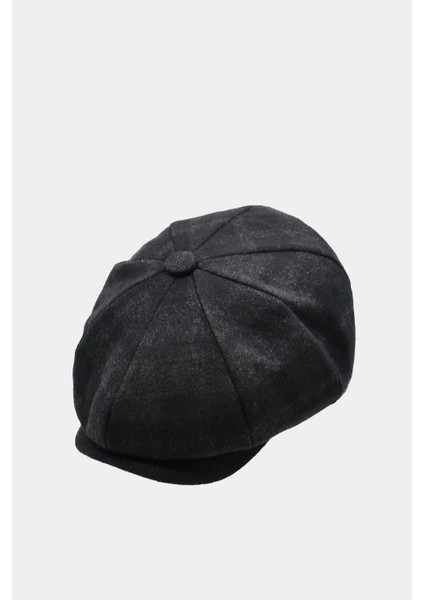 Erkek Ingiliz Kasket Füme Dokulu Newsboy Şapka