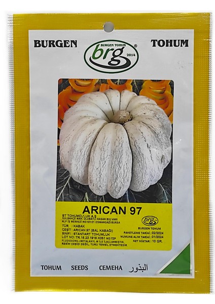 Bt Arıcan 97 Kabak Tohumu 10 gr