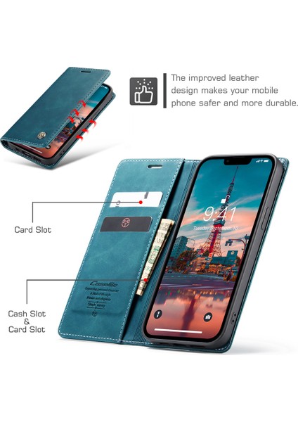 Iphone 15 Plus Artı Pu Deri Anti-Damla Telefon Kasası Katlama Standı Cüzdan Kapağı Mavisi (Yurt Dışından) indirimleri