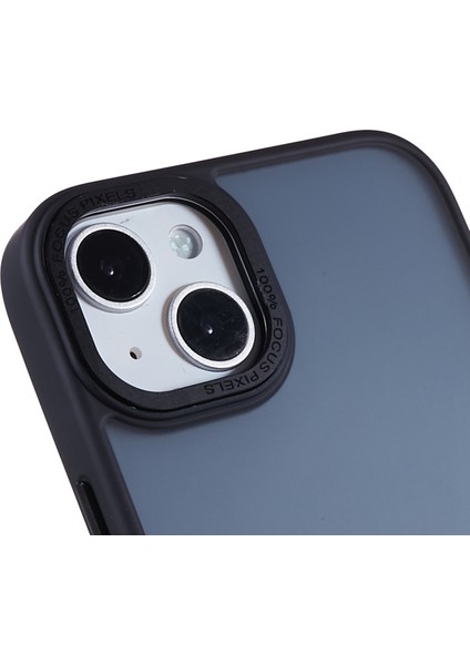 iPhone15 Metal Lens Çerçeve Telefon Kılıfı Pc+Tpu Hibrit Şok Geçirmez Kapak Black (Yurt Dışından) indirimleri