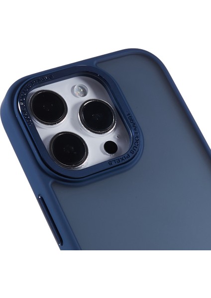 iPhone15 Pro Max Telefon Kılıfı Pc+Tpu Metal Lens Çerçeve-Karanlık Mavi ile Şok Geçirmez Koruyucu Kapak (Yurt Dışından) indirimleri