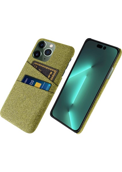 iPhone15 Pro Max Hard Pc+Kumaş Anti-Çizelge Anti-Cratch Telefon Kapağı Sarı (Yurt Dışından)
