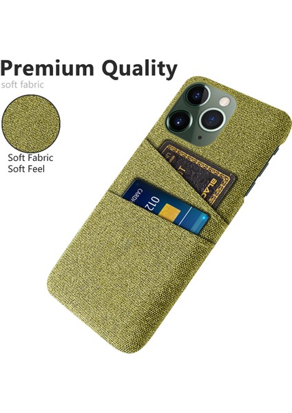 iPhone15 Pro Max Hard Pc+Kumaş Anti-Çizelge Anti-Cratch Telefon Kapağı Sarı (Yurt Dışından)