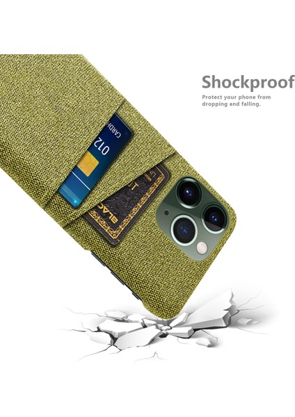 iPhone15 Pro Max Hard Pc+Kumaş Anti-Çizelge Anti-Cratch Telefon Kapağı Sarı (Yurt Dışından)