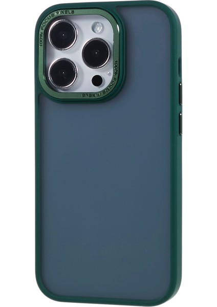 iPhone15 Pro Pc+Tpu Telefon Kılıfı Metal Lens Çerçevesi Çizelge Karşıtı Kapak Yeşilleri (Yurt Dışından) modelleri