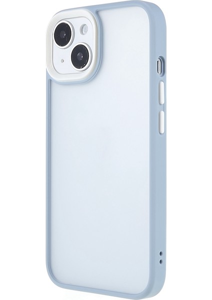 iPhone15 Şok Geçirmez Telefon Kılıfı Şeker Renk Tpu+Akrilik Cilt Touch Cover-Blue (Yurt Dışından) modelleri