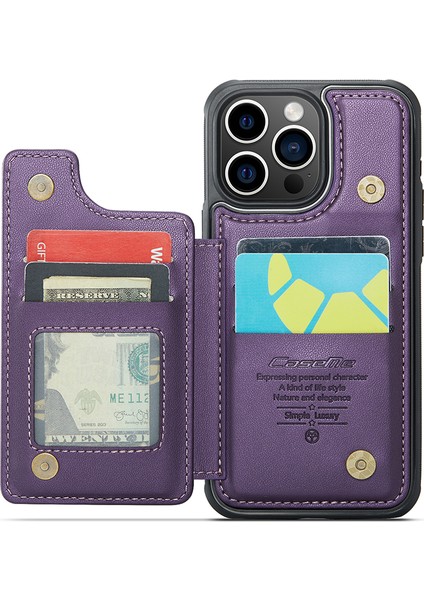 iPhone15 Pro Kickstand Case Card Tutucu Parlak Telefon Kapak-Morası Için (Yurt Dışından) modelleri