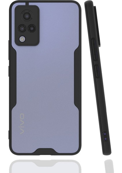 Vivo V21 Kılıf Platin Silikon - Siyah