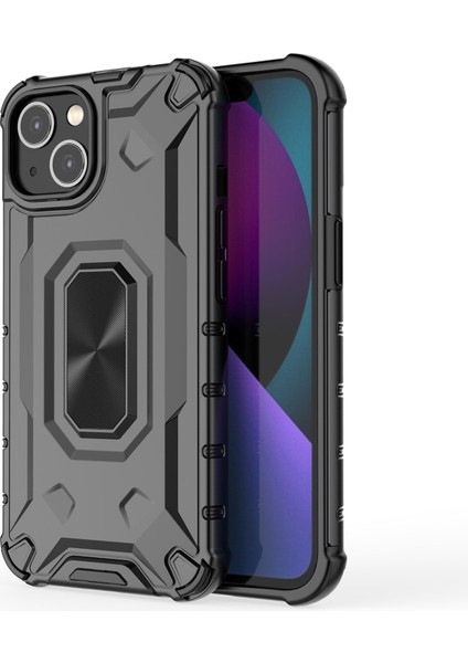 Apple iPhone13 6.1 Inç Kasa Ince Çizilmeye Dayanıklı Pc+Tpu Telefon Geri Kapak Black (Yurt Dışından)