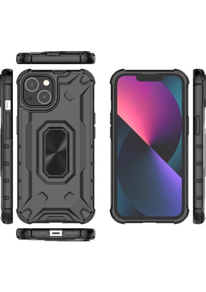 Apple iPhone13 6.1 Inç Kasa Ince Çizilmeye Dayanıklı Pc+Tpu Telefon Geri Kapak Black (Yurt Dışından) fırsatları