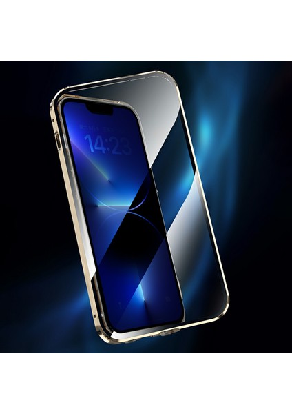 Apple iPhone13 Pro Telefon Kılıfı Için 360 Derece Koruma Manyetik Kapak-Kırmızı (Yurt Dışından)
