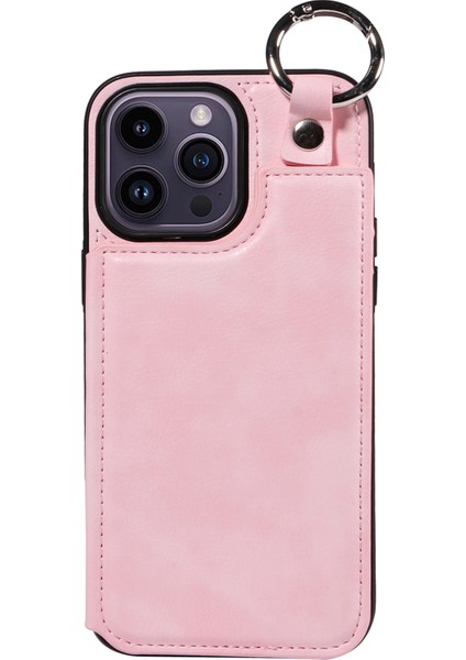 Apple iPhone14 Pro Case Bırak Damalı Pu Deri+Tpu Telefon Kapağı Kickstand Shell-Pink (Yurt Dışından) modelleri