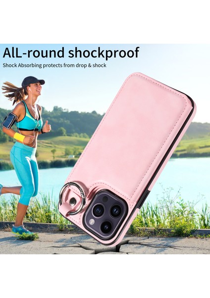 Apple iPhone14 Pro Case Bırak Damalı Pu Deri+Tpu Telefon Kapağı Kickstand Shell-Pink (Yurt Dışından) indirimleri