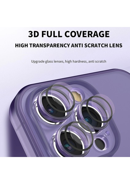 Apple iPhone14 Pro Slim Case Pc+Tpu Mat Telefon Kapağı Cam Lensli Film-Beyaz (Yurt Dışından) modelleri