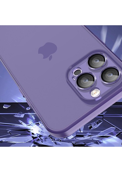 Apple iPhone14 Pro Slim Case Pc+Tpu Mat Telefon Kapağı Cam Lensli Film-Beyaz (Yurt Dışından) indirimleri