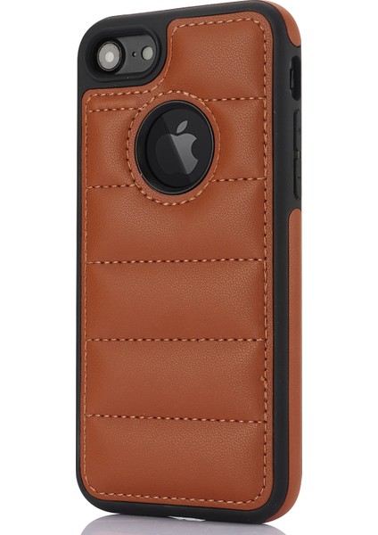 Apple iPhone7/8/se (2020)/SE (2022) Cep Telefon Kılıfı Pu Deri+Tpu Logo Window-Brown (Yurt Dışından)