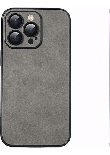 Apple iPhone14 Pro Kılıfları Için Kamera Koruma Pu Deri+Tpu Telefon Kapak-Grey (Yurt Dışından)