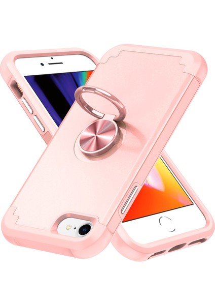 Apple iPhone7/8/ Kickstand Pc+Tpu Telefon Koruyucusu ile Arka Kapak Vaka Golü Altın (Yurt Dışından) modelleri