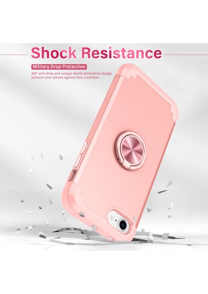 Apple iPhone7/8/ Kickstand Pc+Tpu Telefon Koruyucusu ile Arka Kapak Vaka Golü Altın (Yurt Dışından) fırsatları
