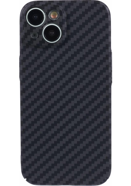 Apple iPhone13 Için Sert Pc Kılıfı Telefon Kapağı Karbon Fiber Doku Birleştirme Renk Siyahı (Yurt Dışından)
