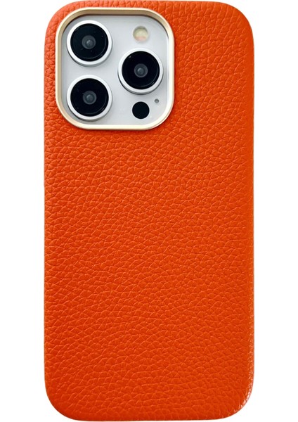 Apple iPhone14 Pro Max Manyetik Kılıf Magsafe Deri Kaplamalı Tpu Akıllı Telefon Kapak-Orange ile Uyumlu (Yurt Dışından)