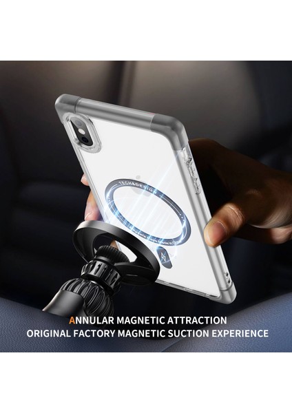 Apple iPhoneXs Max Takviyeli Köşeler Serisi Magsafe Slım-Fıt Tpu+Akrilik Kabuk-Tasarlamalı Siyah (Yurt Dışından)