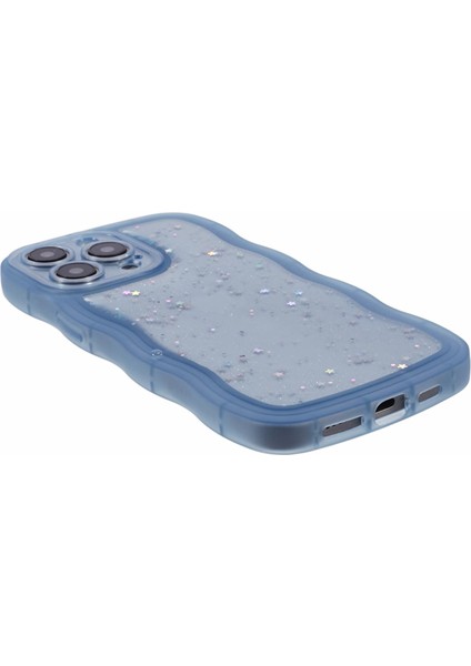 Apple iPhone14 Pro Case Epoxy Star Sequins Için Jtw Serisi Telefon Tpu Cover-Blue (Yurt Dışından)