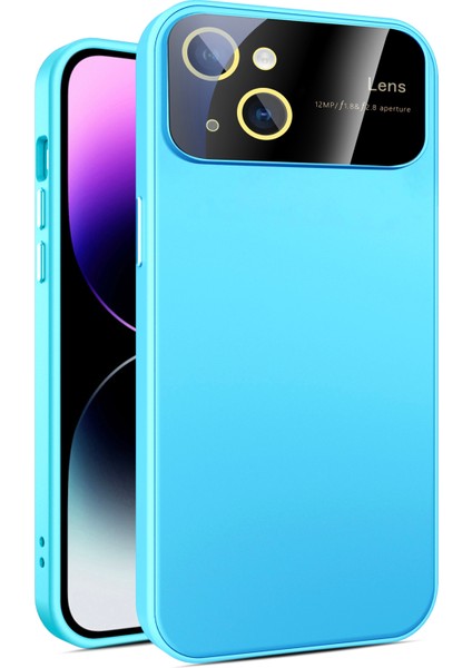 Apple iPhone14 Plus Case Shockproof Pc+Tpu Telefon Kapağı Cam Lens Film-Sky Blue ile (Yurt Dışından)