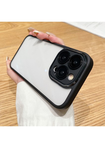 Cam+Tpu+Pc Kabuğu Apple iPhone14 Pro Max Max Case Cleet Telefon Kapak Black (Yurt Dışından)