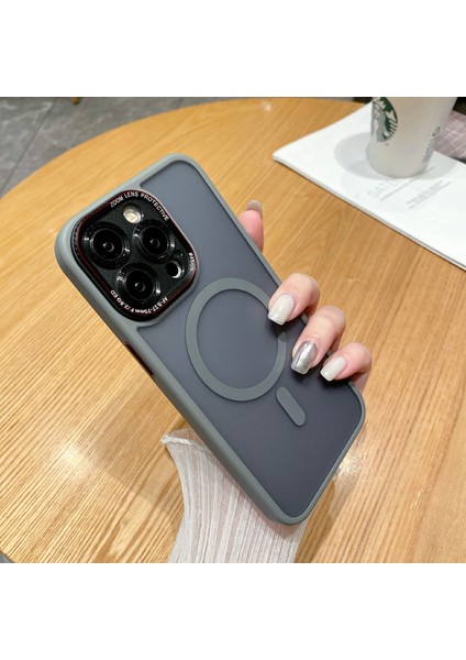 Apple iPhone14 Pro Max Case Için Magsafe Shockproof Tpu+Pc Telefon Kapak Yeşili ile Uyumlu (Yurt Dışından)