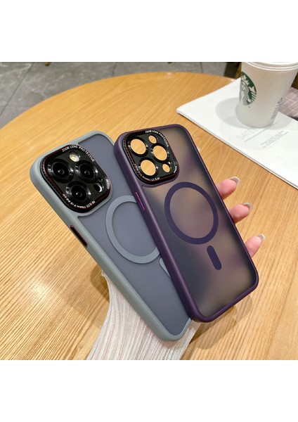 Apple iPhone14 Pro Max Case Için Magsafe Shockproof Tpu+Pc Telefon Kapak Yeşili ile Uyumlu (Yurt Dışından)
