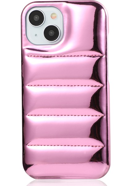 Apple iPhone13 Lazer Etkisi Için Ceket Kılıfı Pu Deri+Pc Telefon Kapak Pembe (Yurt Dışından)